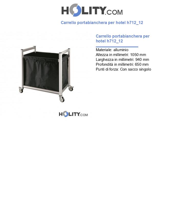 Carrello portabianchera per hotel h712_12