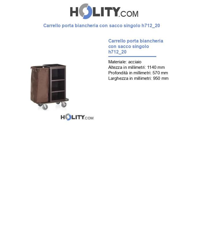 Carrello porta biancheria con sacco singolo h712_20