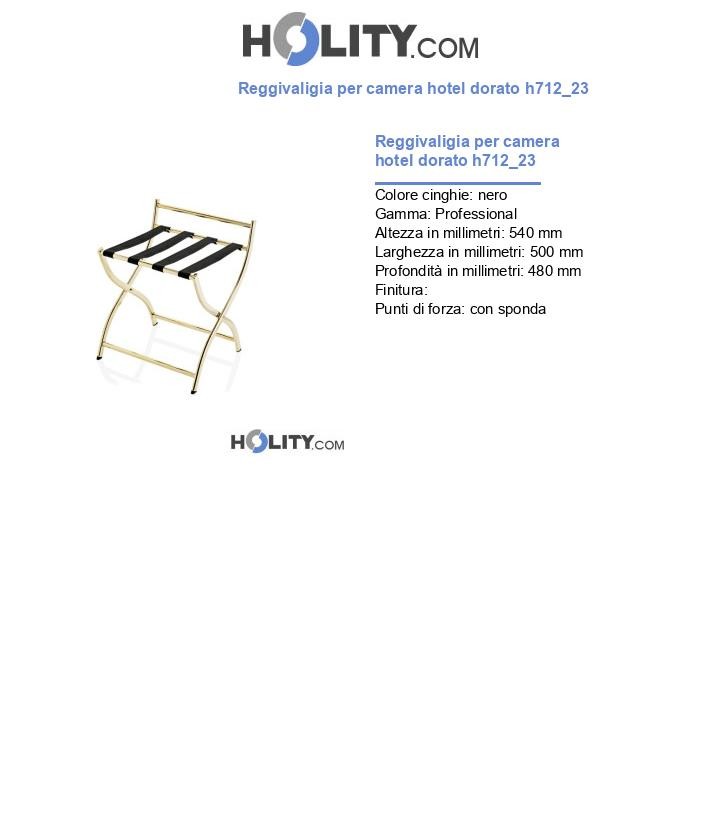 Reggivaligia per camera hotel dorato h712_23