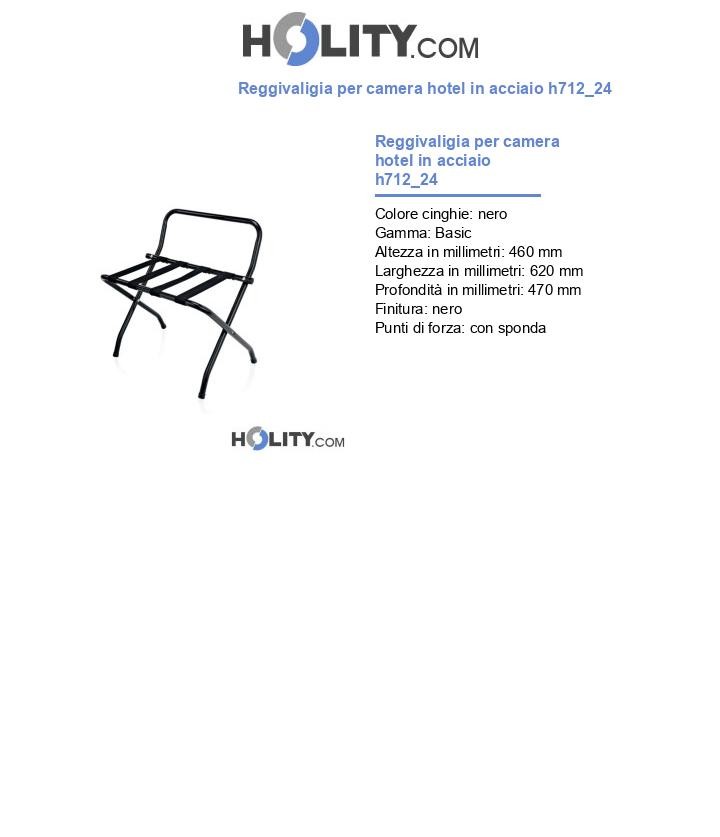 Reggivaligia per camera hotel in acciaio h712_24