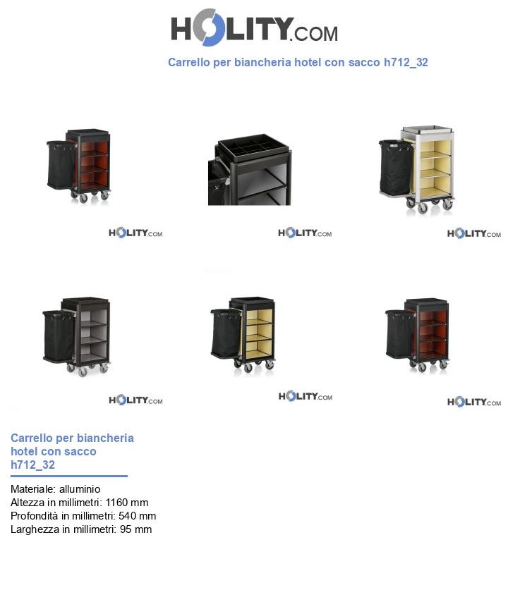 Carrello per biancheria hotel con sacco h712_32