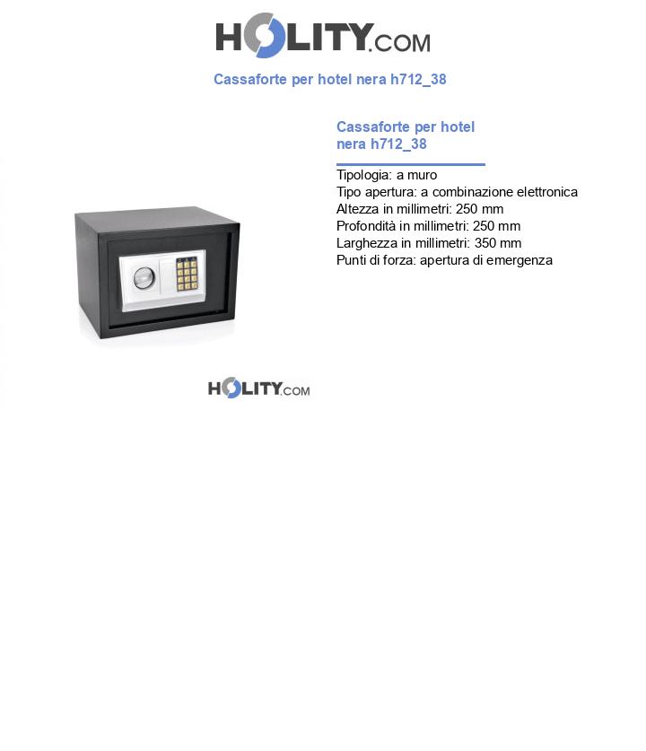 Cassaforte per hotel nera h712_38