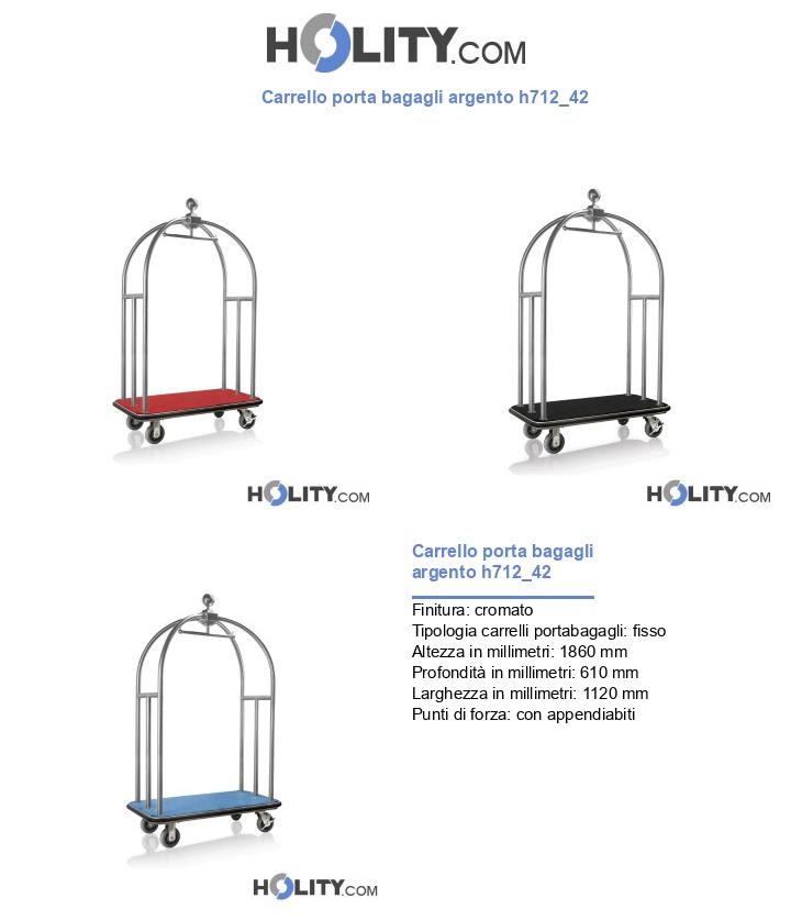 Carrello porta bagagli argento h712_42