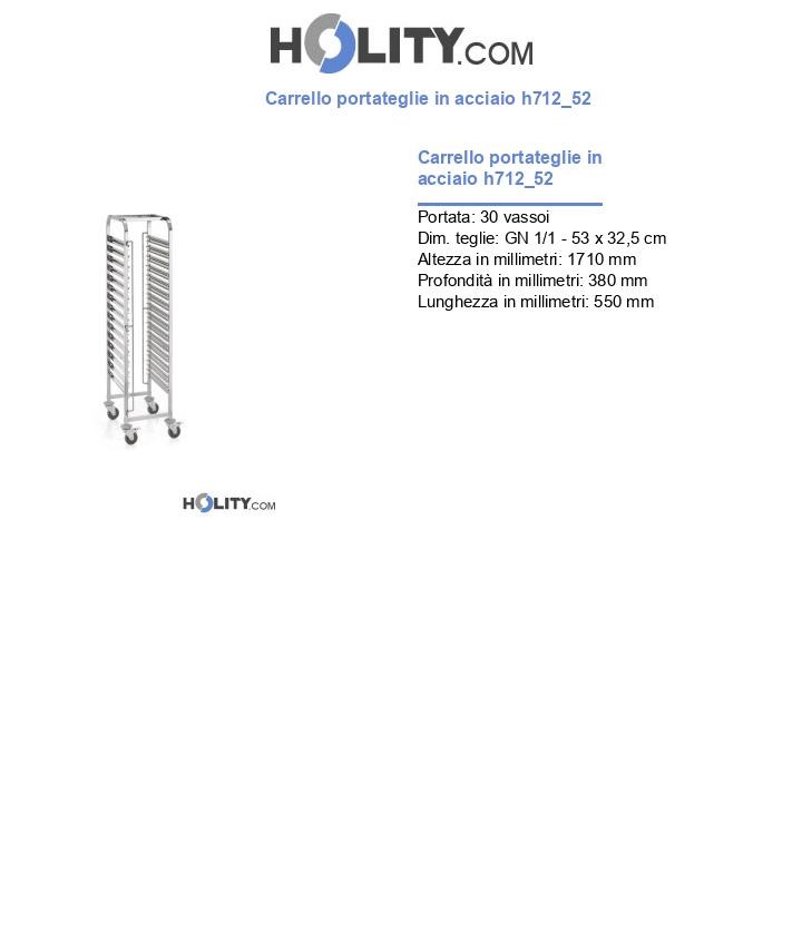 Carrello portateglie in acciaio h712_52