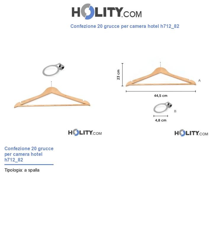 Confezione 20 grucce per camera hotel h712_82