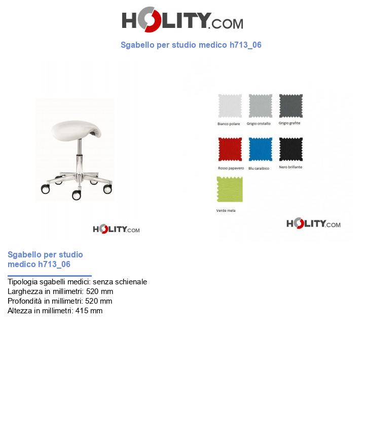Sgabello per studio medico h713_06