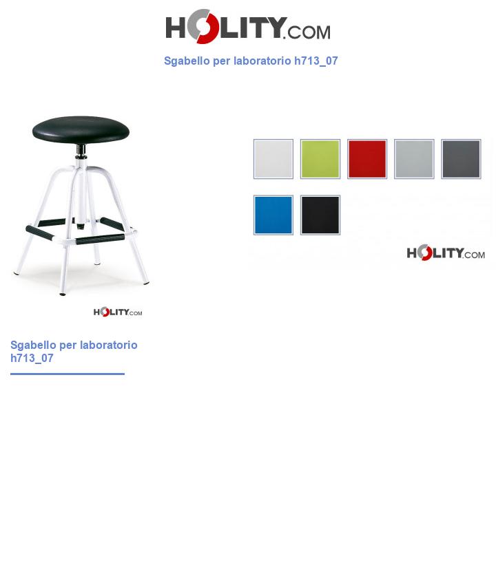 Sgabello per laboratorio h713_07