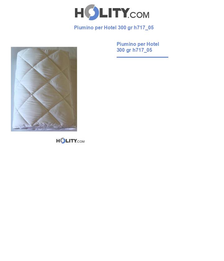 Piumino per Hotel 300 gr h717_05