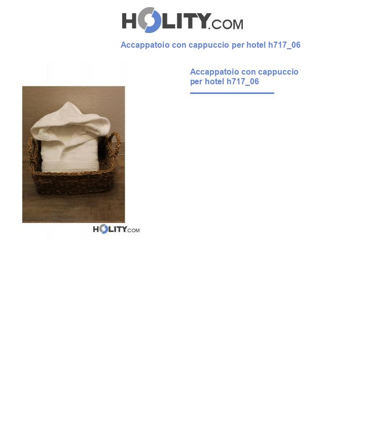 Accappatoio con cappuccio per hotel h717_06