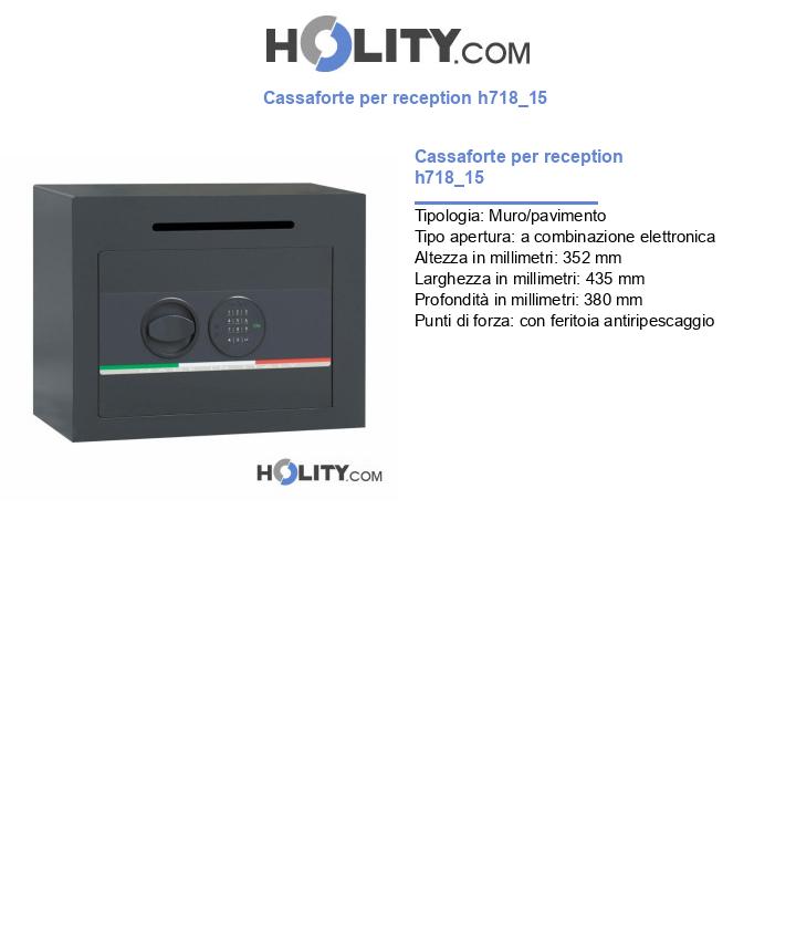 Cassaforte per reception h718_15