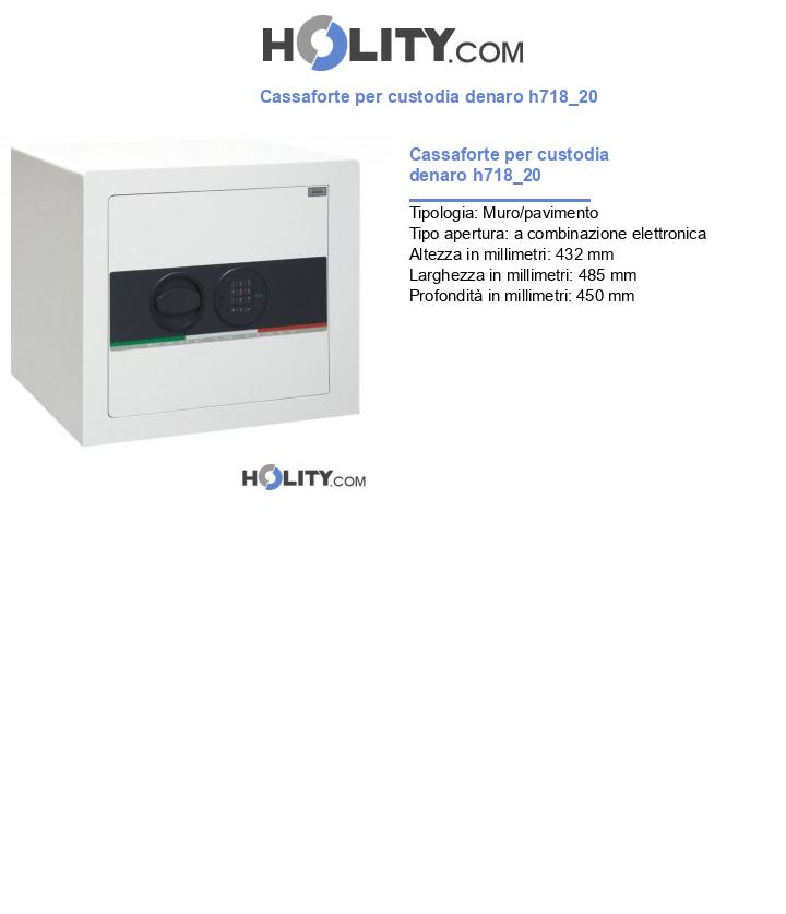 Cassaforte per custodia denaro h718_20