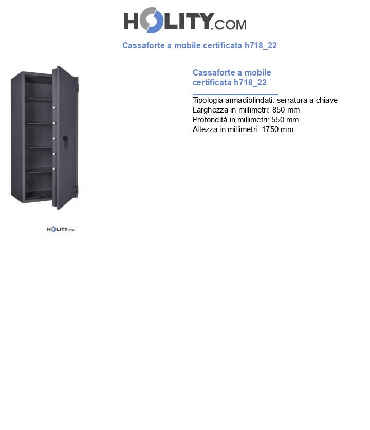 Cassaforte a mobile certificata h718_22