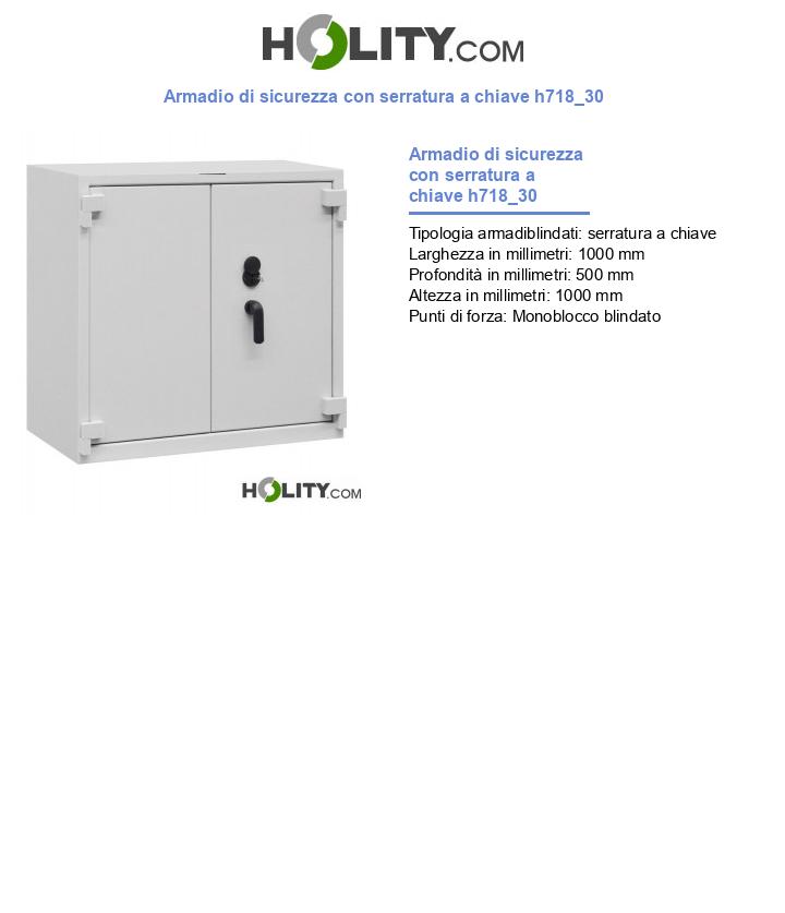 Armadio di sicurezza con serratura a chiave h718_30