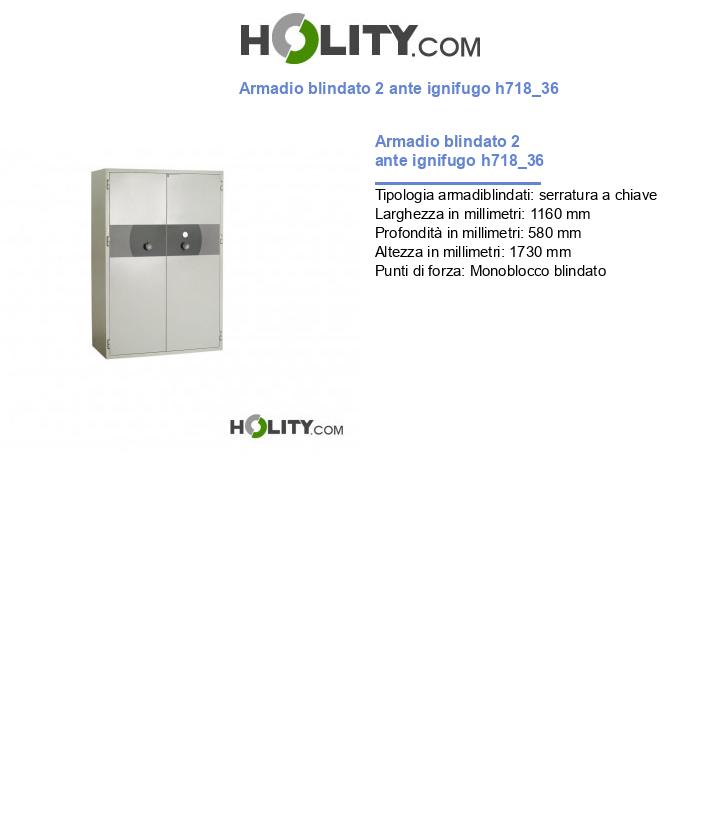 Armadio blindato 2 ante ignifugo h718_36