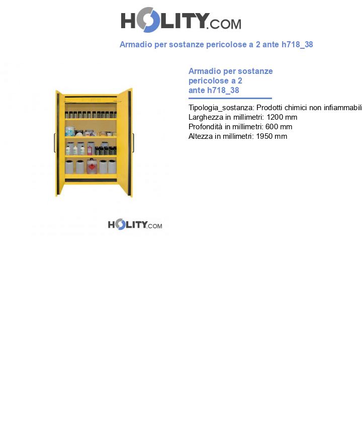 Armadio per sostanze pericolose a 2 ante h718_38