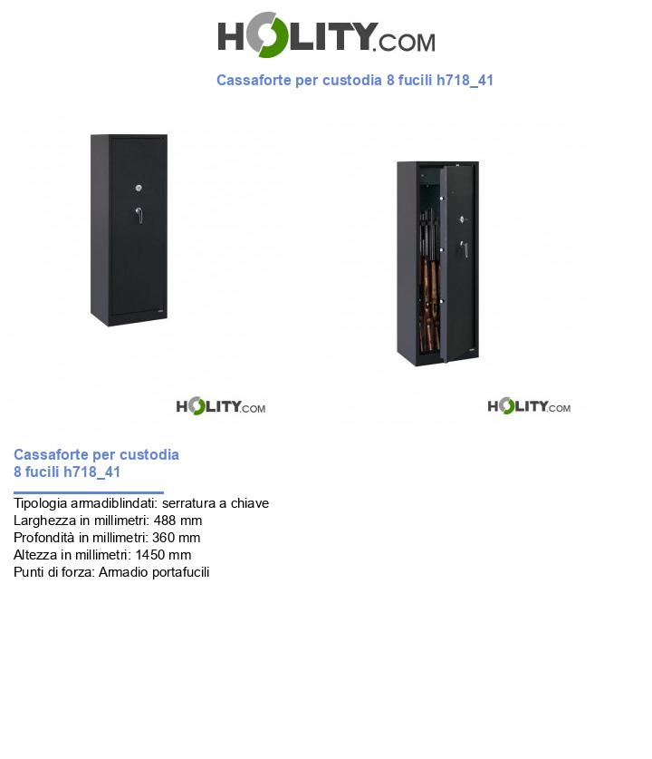 Cassaforte per custodia 8 fucili h718_41