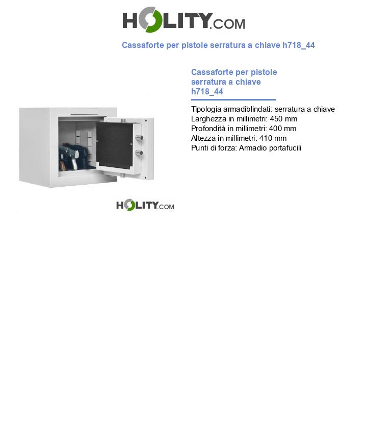 Cassaforte per pistole serratura a chiave h718_44