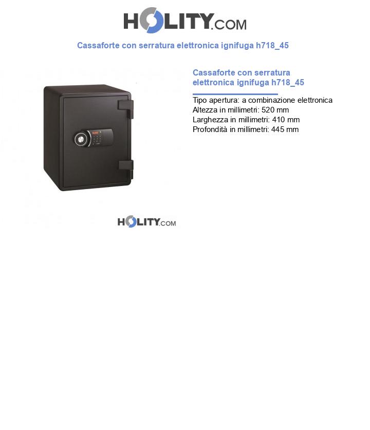 Cassaforte con serratura elettronica ignifuga h718_45
