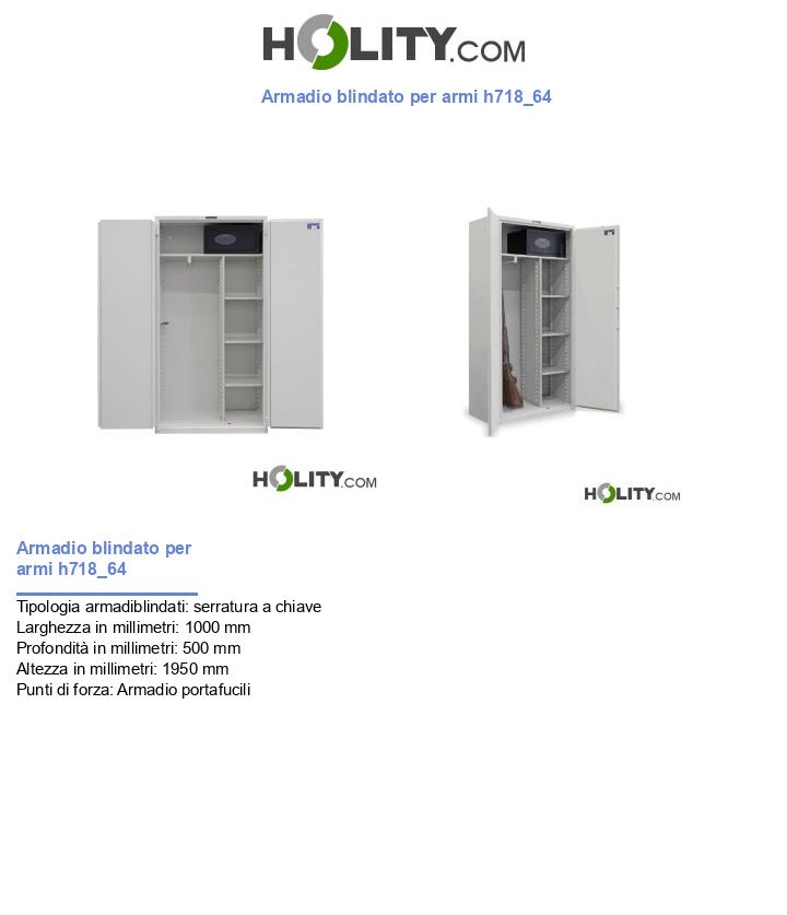Armadio blindato per armi h718_64