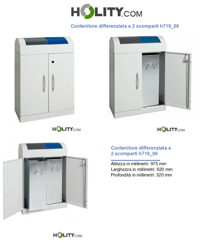 Contenitore differenziata a 2 scomparti h719_06