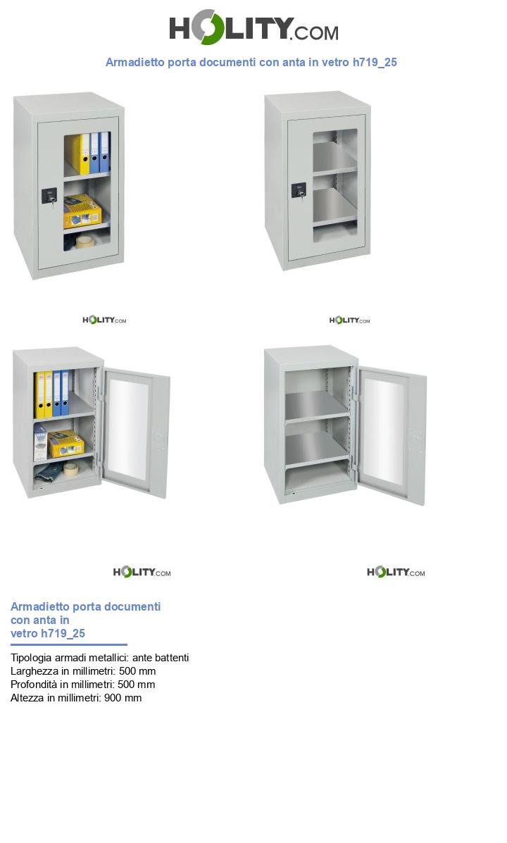 Armadietto porta documenti con anta in vetro h719_25