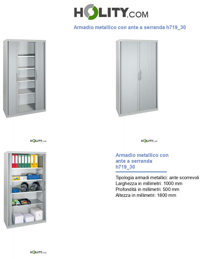 Armadio metallico con ante a serranda h719_30