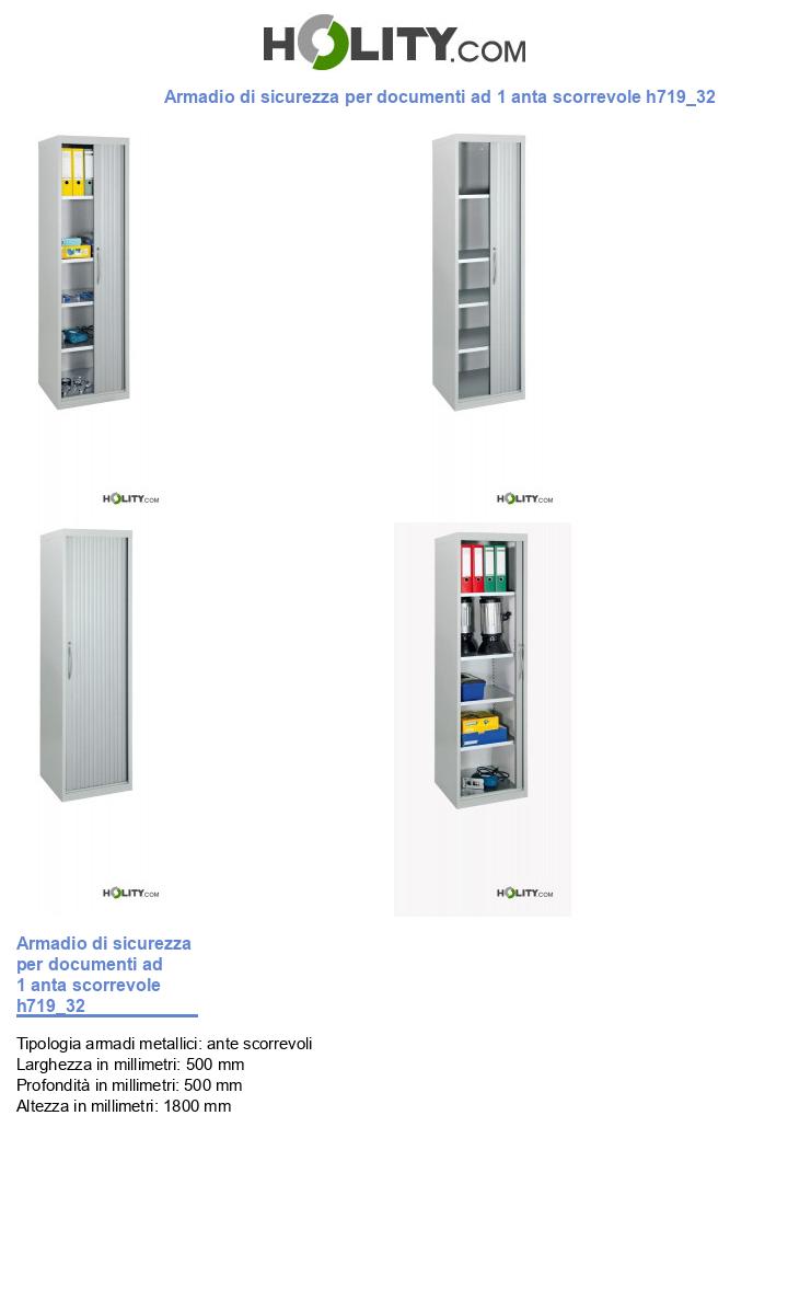 Armadio di sicurezza per documenti ad 1 anta scorrevole h719_32