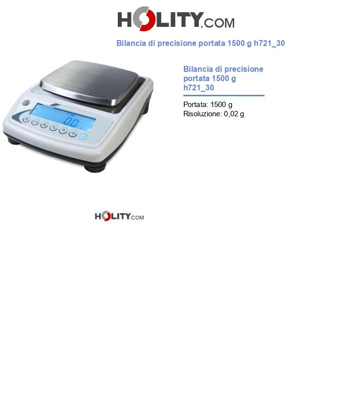 Bilancia di precisione portata 1500 g h721_30