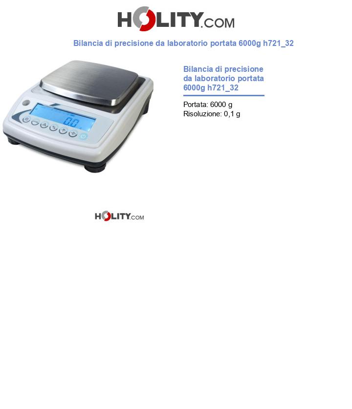 Bilancia di precisione da laboratorio portata 6000g h721_32