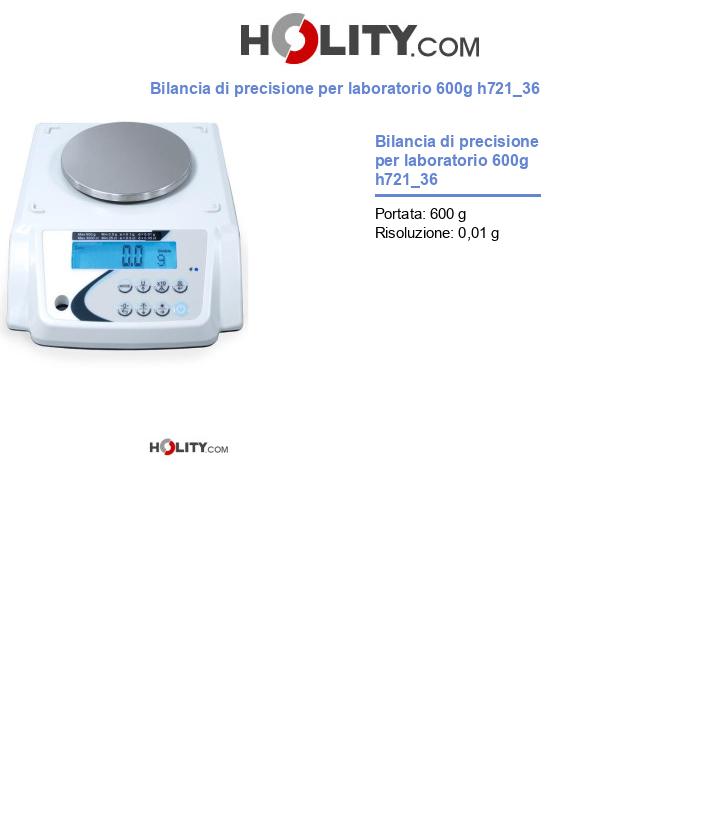 Bilancia di precisione per laboratorio 600g h721_36