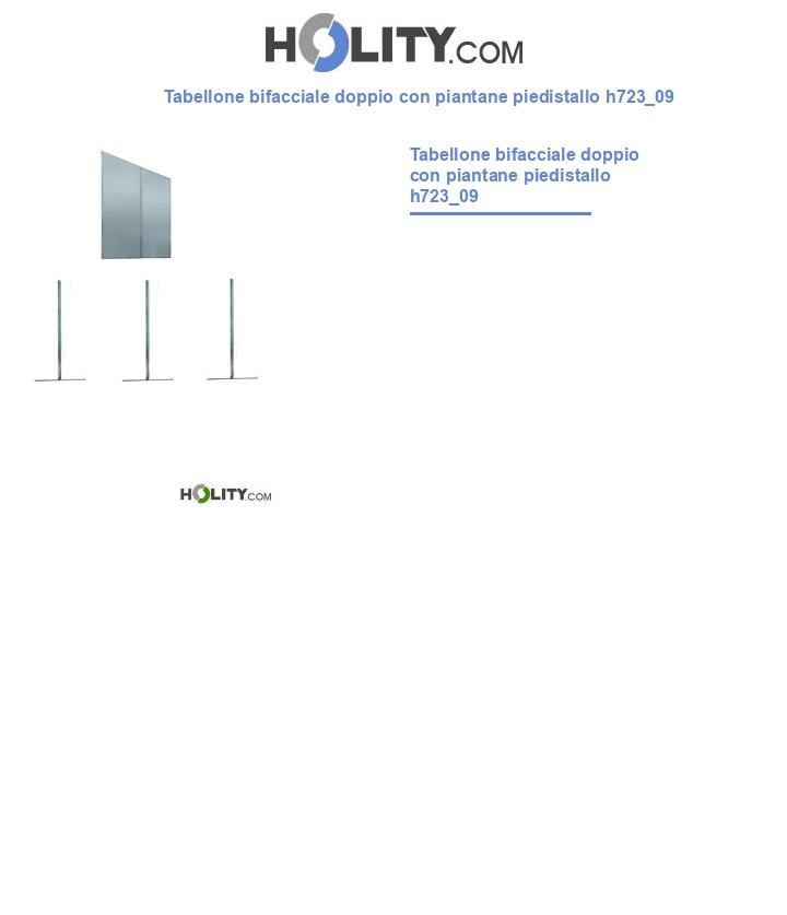 Tabellone bifacciale doppio con piantane piedistallo h723_09