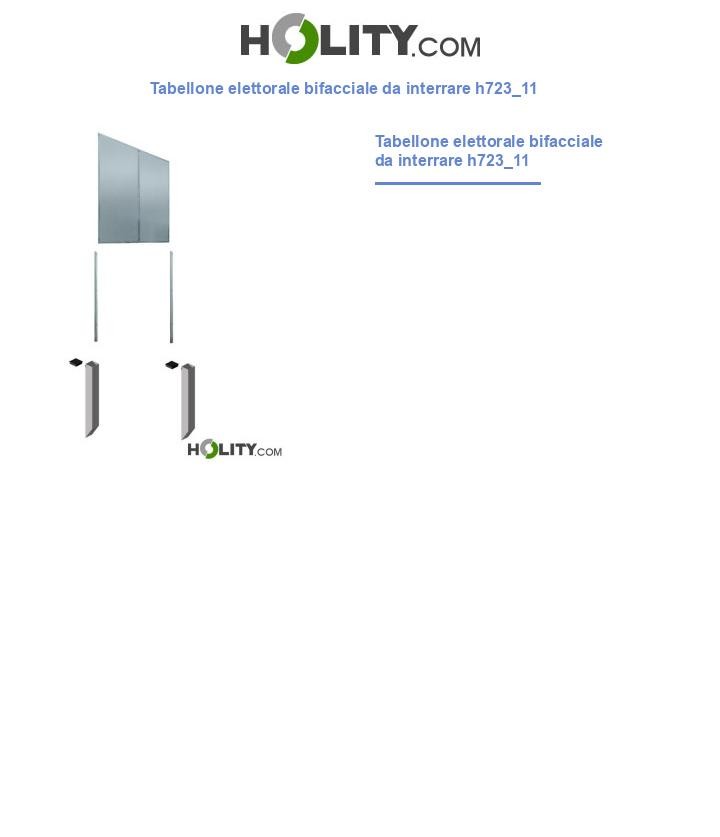 Tabellone elettorale bifacciale da interrare h723_11