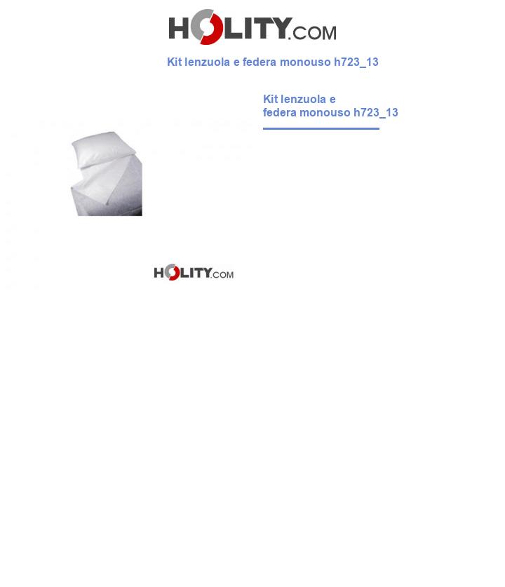 Kit lenzuola e federa monouso h723_13