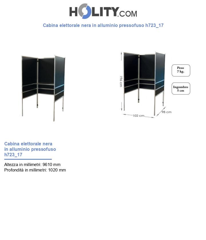 Cabina elettorale nera in alluminio pressofuso h723_17