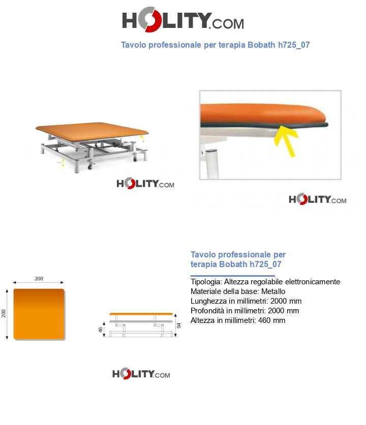 Tavolo professionale per terapia Bobath h725_07