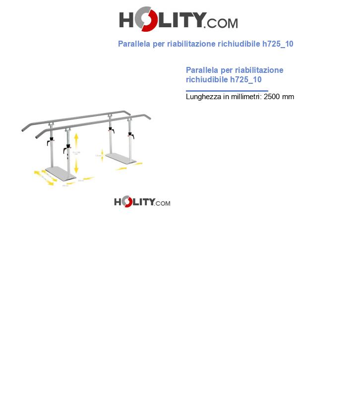 Parallela per riabilitazione richiudibile h725_10