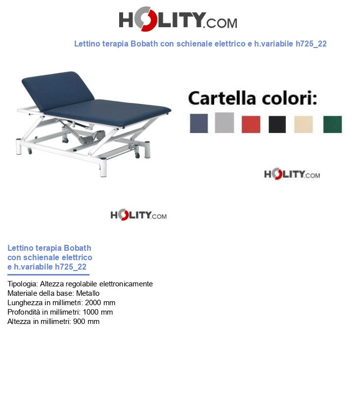 Lettino terapia Bobath con schienale elettrico e h.variabile h725_22