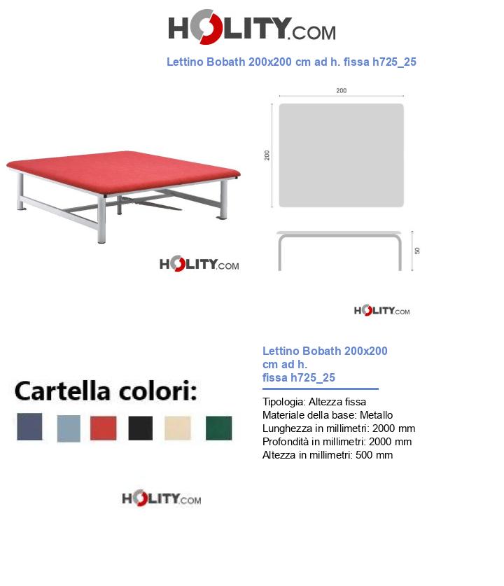 Lettino Bobath 200x200 cm ad h. fissa h725_25