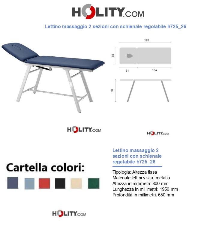 Lettino massaggio 2 sezioni con schienale regolabile h725_26