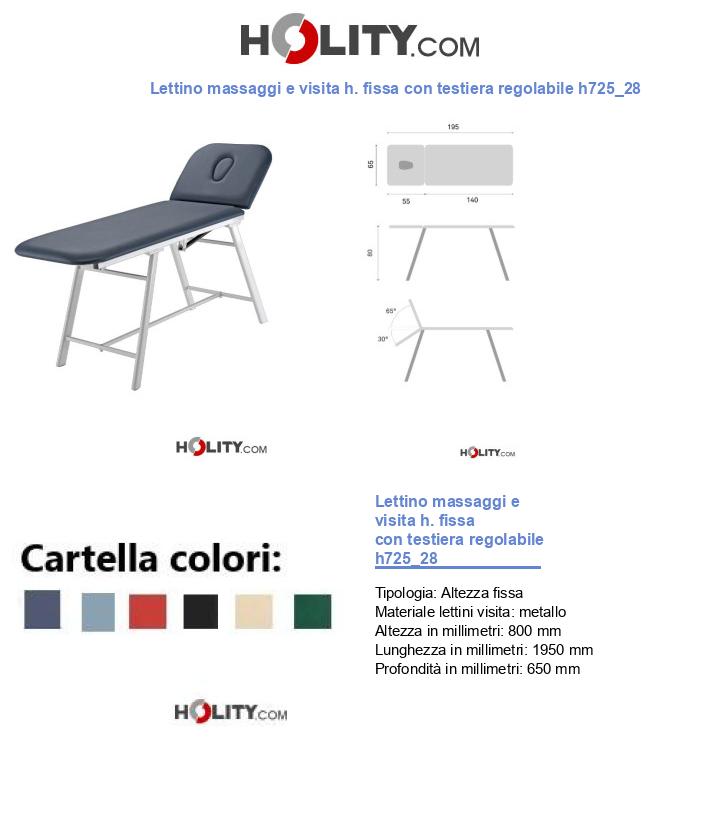 Lettino massaggi e visita h. fissa con testiera regolabile h725_28