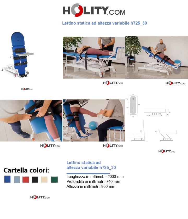Lettino statica ad altezza variabile h725_30
