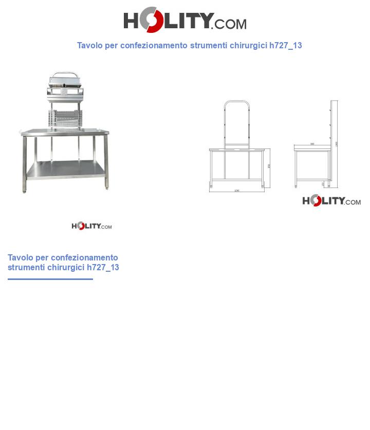 Tavolo per confezionamento strumenti chirurgici h727_13