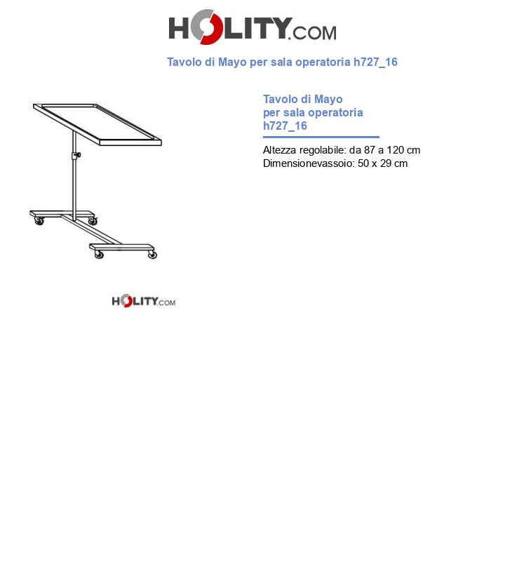 Tavolo di Mayo per sala operatoria h727_16