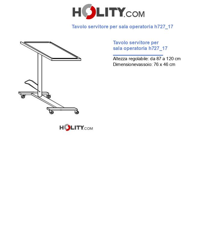 Tavolo servitore per sala operatoria h727_17