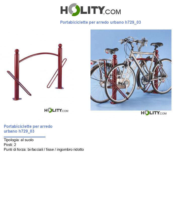 Portabiciclette per arredo urbano h729_03