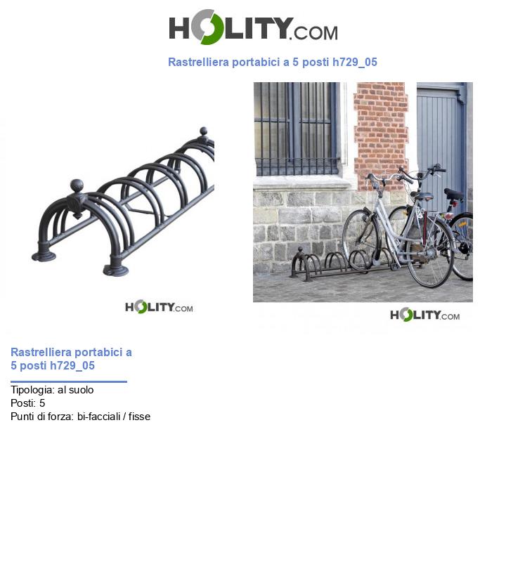 Rastrelliera portabici a 5 posti h729_05