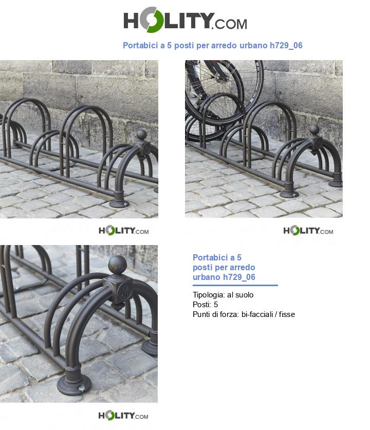 Portabici a 5 posti per arredo urbano h729_06