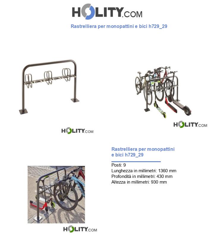 Rastrelliera per monopattini e bici h729_29