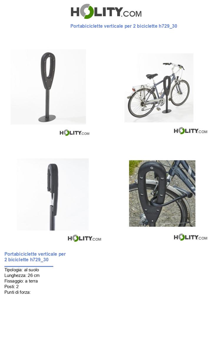Portabiciclette verticale per 2 biciclette h729_30