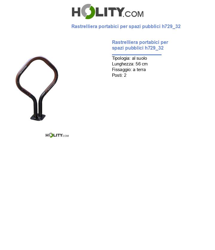 Rastrelliera portabici per spazi pubblici h729_32